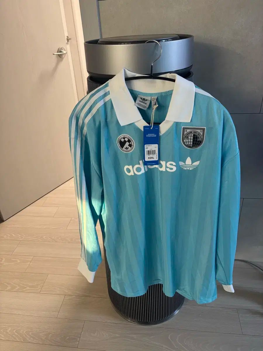 アディダス フットボール ロングスリーブ Tシャツ ライト アクア