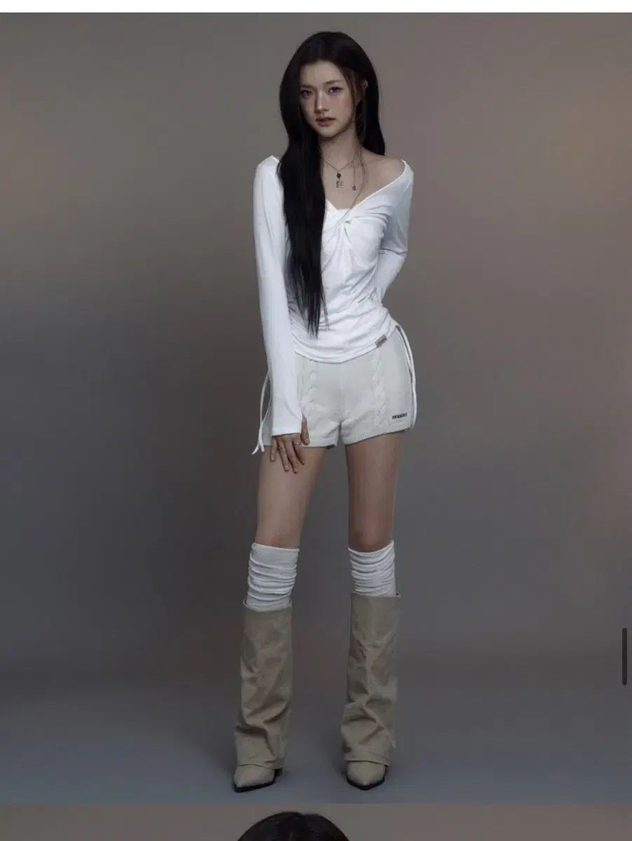  ニューアルリン ルナ ツイスト シャーリング トップス luna twisted shirring t 長袖 Tシャツ カットソー