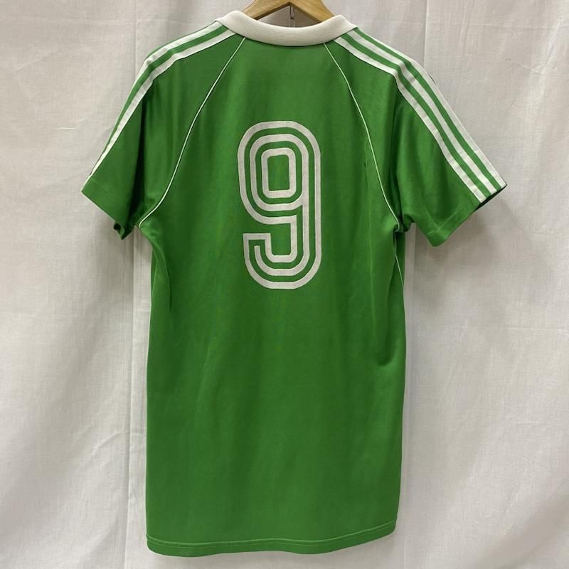 アディダス Vintage 80s 90s サッカーシャツ fahr mit Reisen グリーン