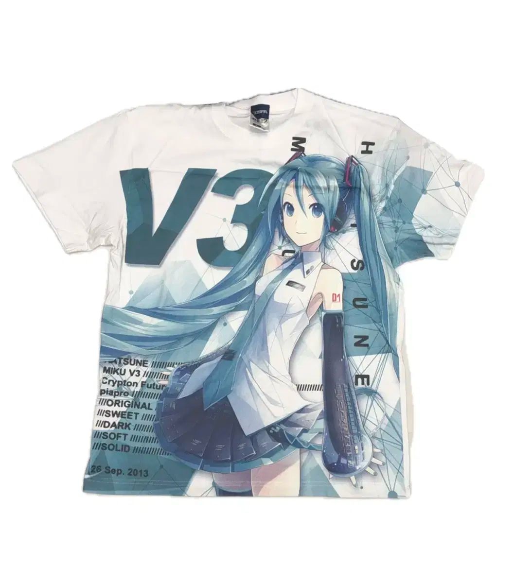 初音ミク 初音 ミク V 3 フルグラフィック Tシャツ