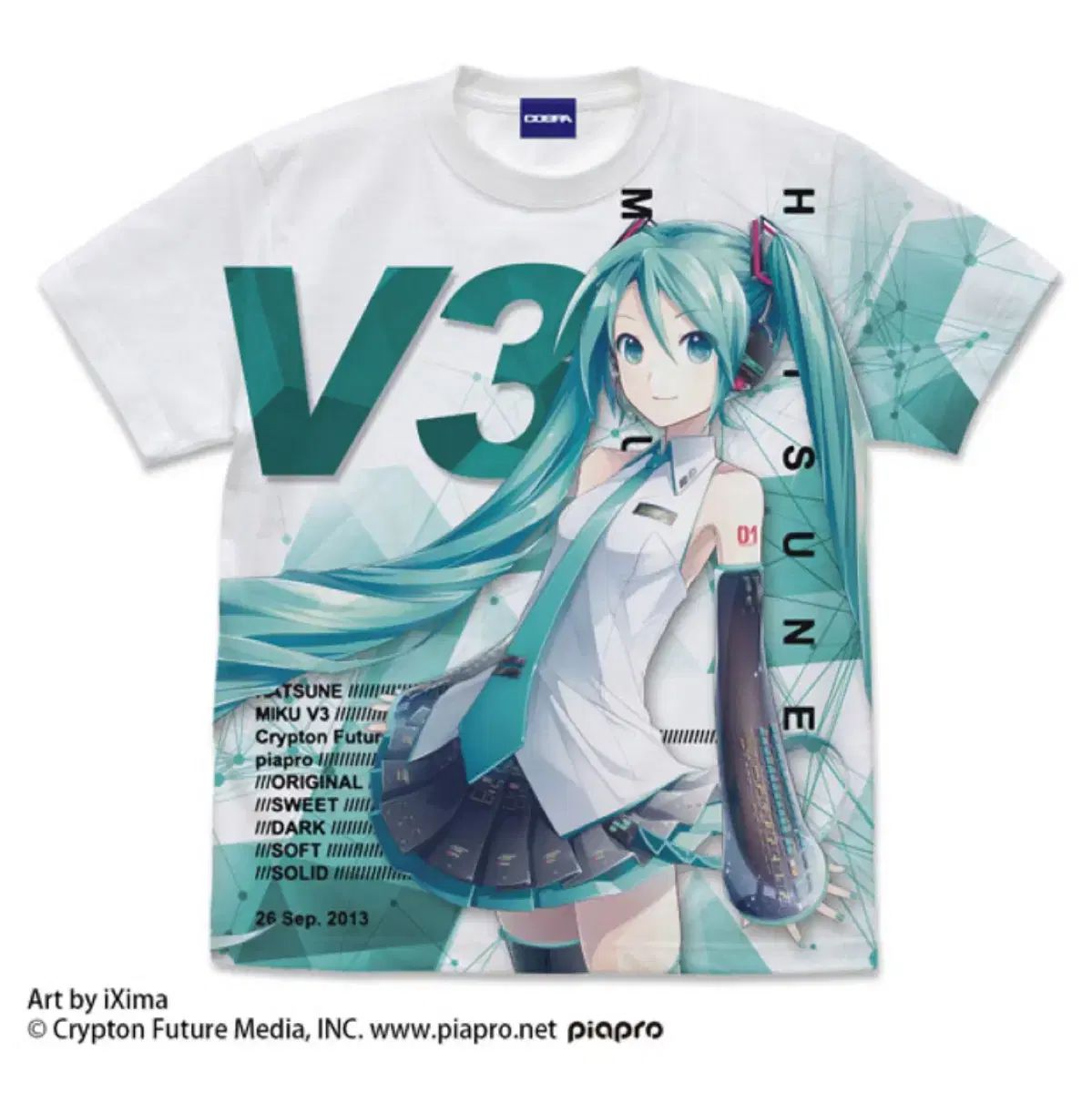 初音ミク 初音 ミク V3 フルグラフィック Tシャツ