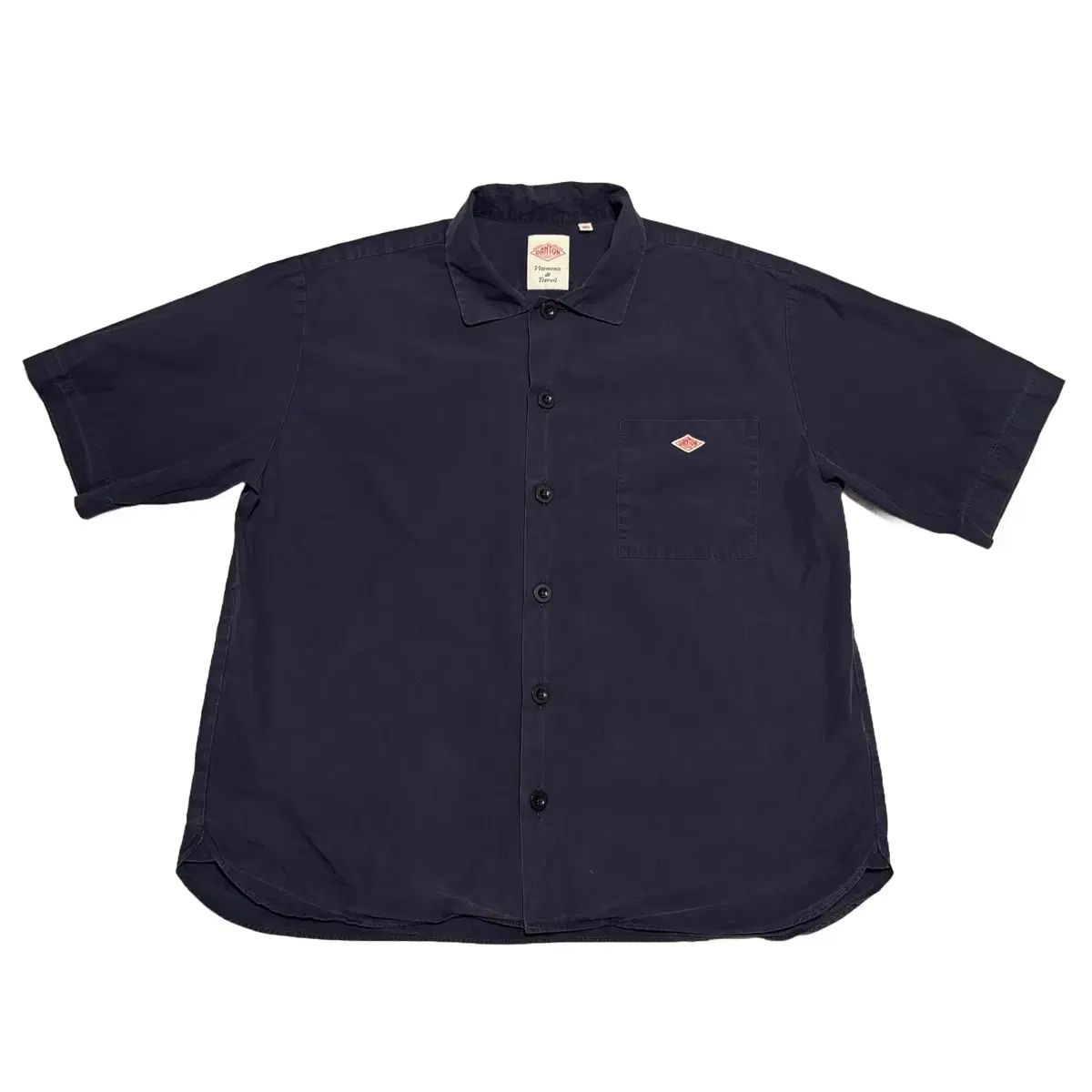 人気のLサイズ✨リネン混✨DANTON ダントン 半袖シャツ ブルー 40