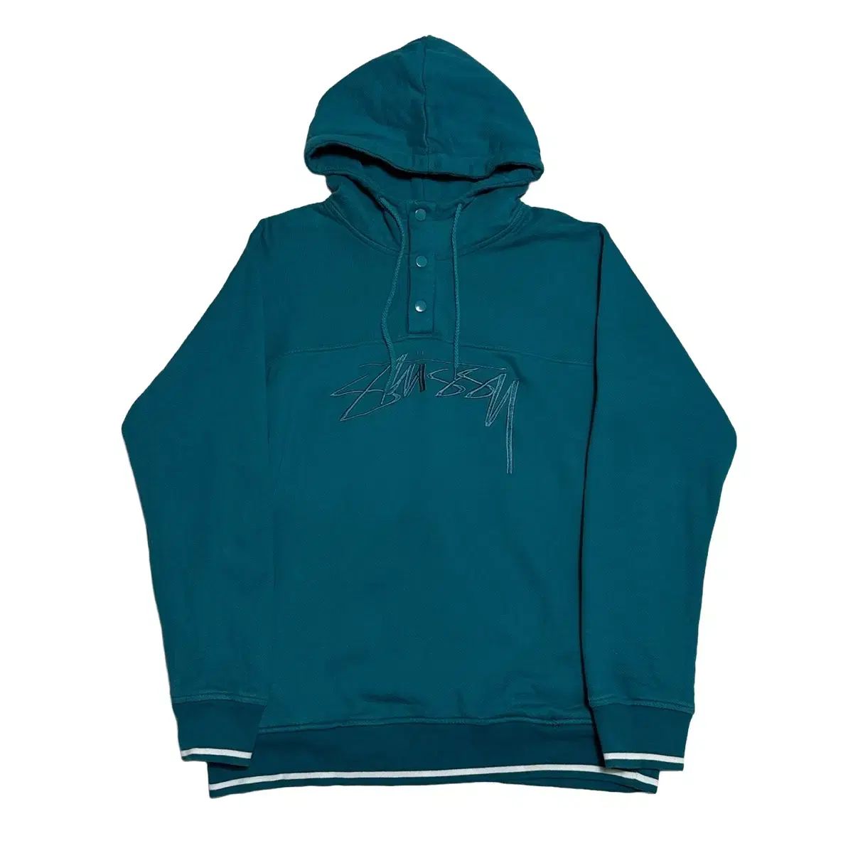 M STUSSY トップ ビックロゴ 刺繍 Anorak Styssy Anorak Navy M