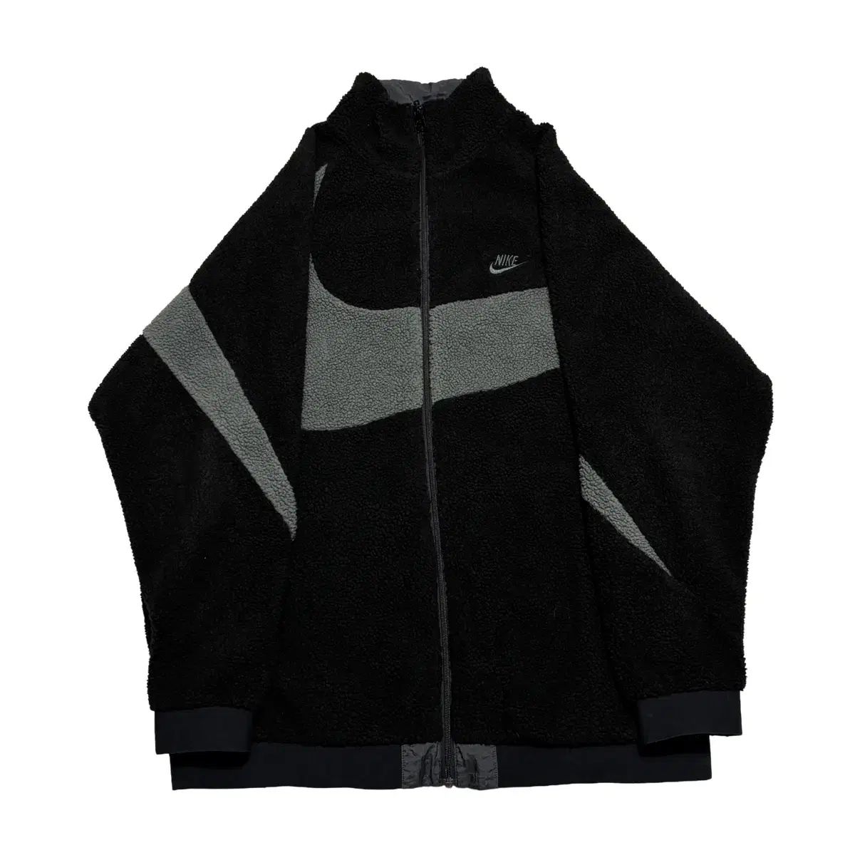 NIKE ビックスウォッシュ　リバーシブル　ボアジャケット　Lサイズ ナイキ ボア フリース ジャケット リバーシブル ビッグスウオッシュ
