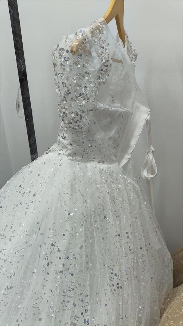 ️光を纏う豪華ビジューボリュームドレス