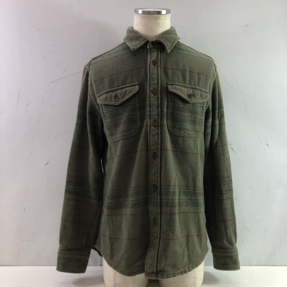 04w5183∞ OUTERKNOWN アウターノウン チェック ネルシャツ 2620700185 グリーン サイズS 綿 八王子店