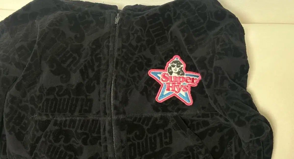 HYSTERIC GLAMOUR ヒステリックグラマー ツアーベルベット ジップアップ パーカ