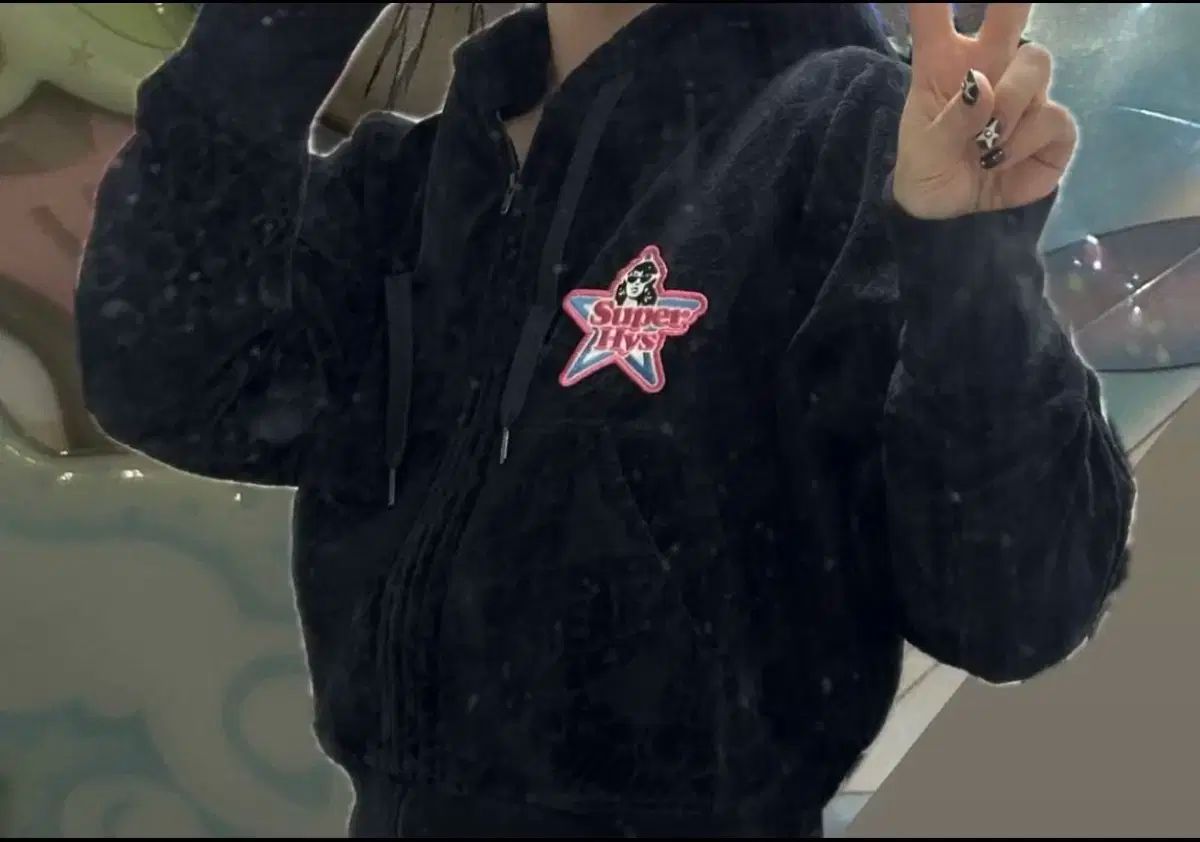 HYSTERIC GLAMOUR ヒステリックグラマー ツアーベルベット ジップアップ パーカ