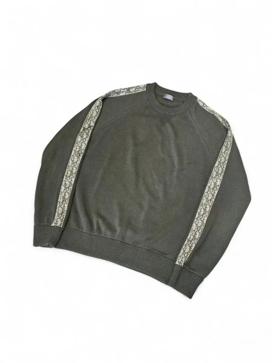 ほぼ |L ディオール オブリーク インサート ニット カーキ