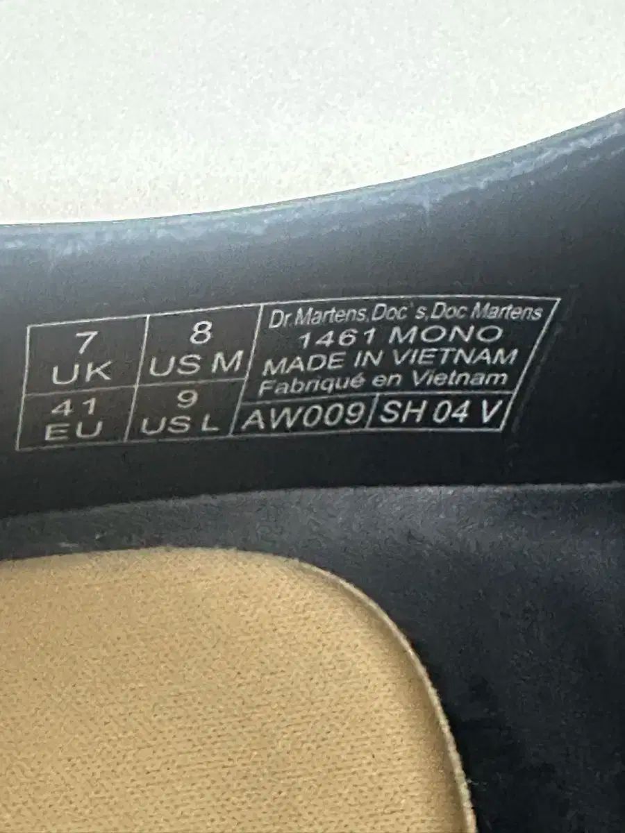 DR. MARTENS 1461 モノ ブラック ダービーシューズ 260
