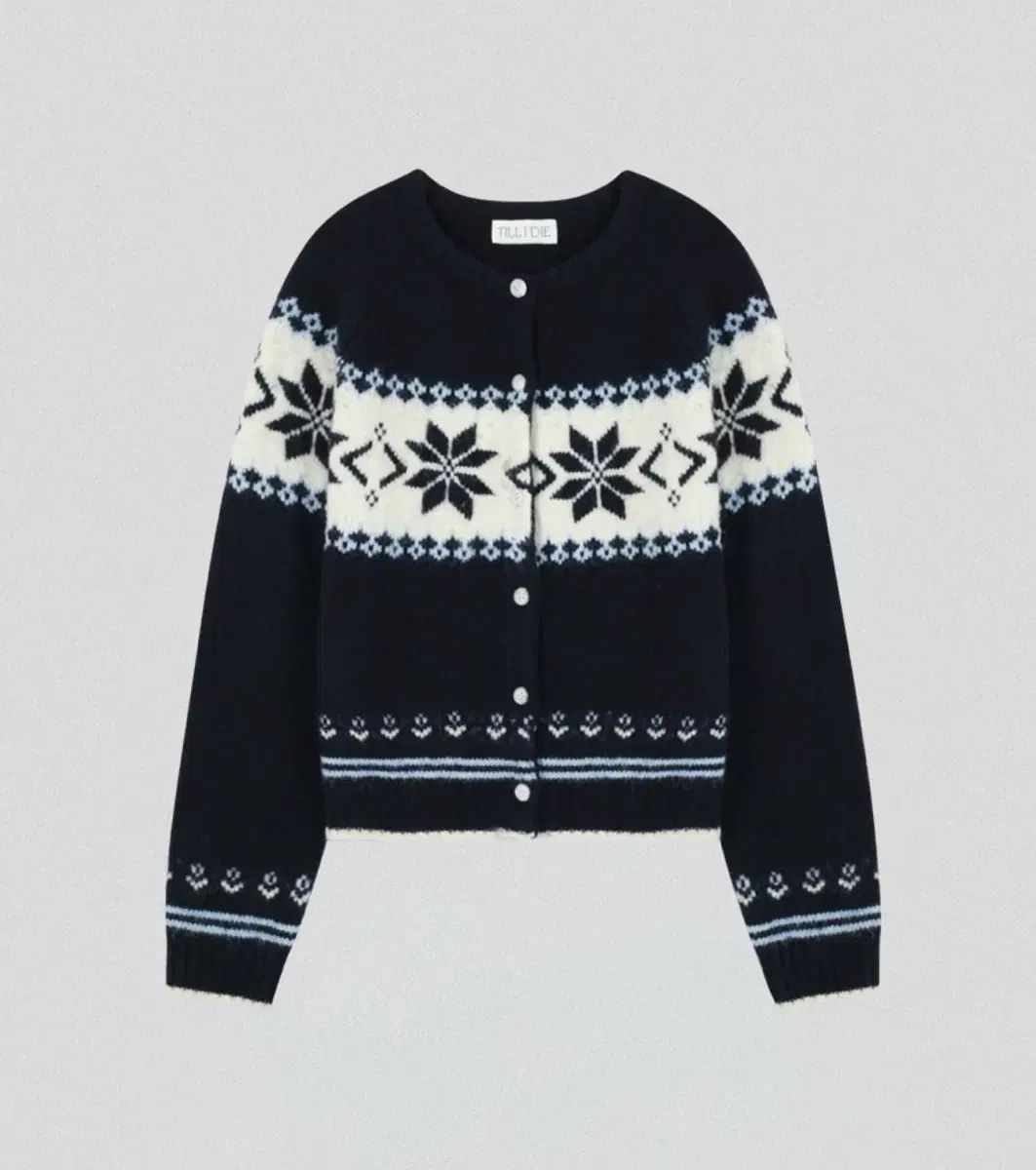 TILL I DIE Snowflake wool blended cardigan