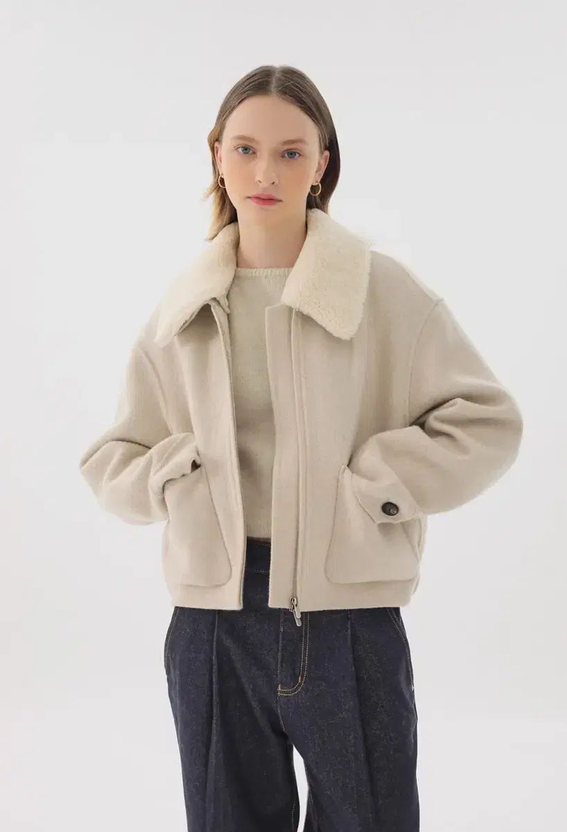 on-on オンアンドオン ファー KARA カラ ハンドメイド アウター エクリュ ベージュ 55 サイズ GULLKHAN_COM