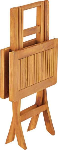 天然木 チーク のフォールディングテーブル W60×D60×H75cm No.331