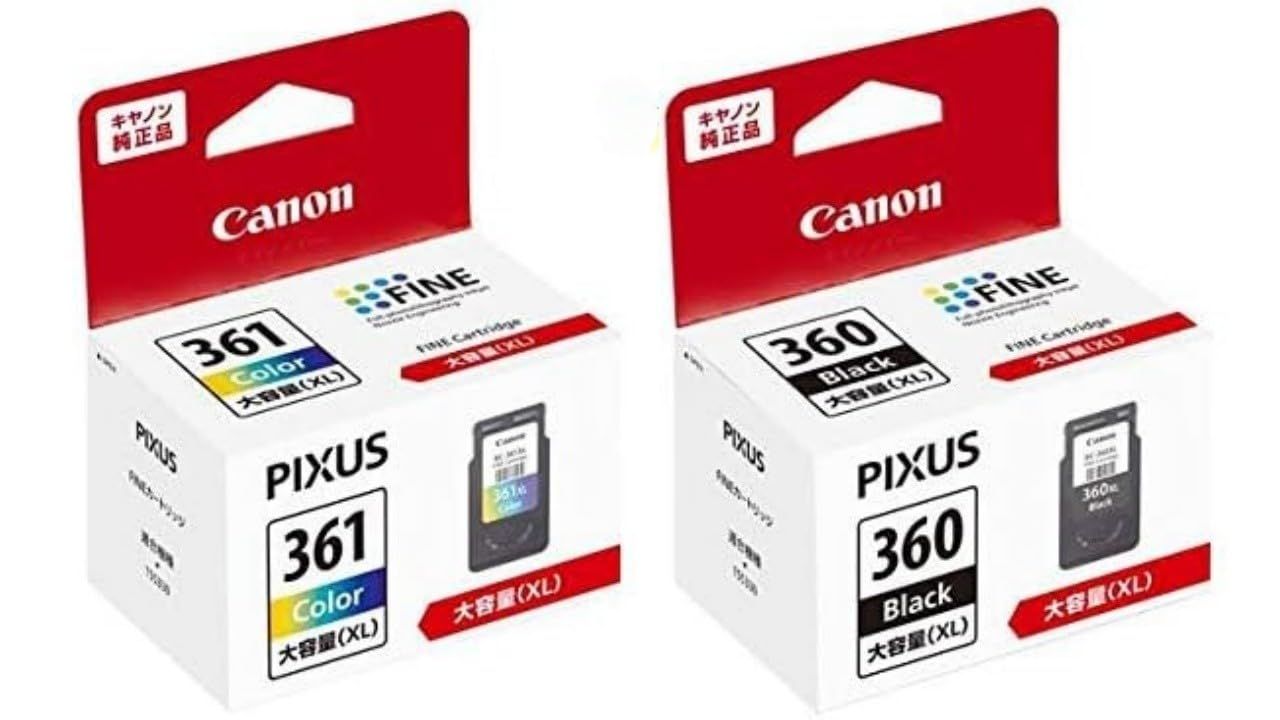 純正品セット商品 CanonインクカートリッジBC-361XL 3色カラー 大容量 BC-360XL ブラック 大容量 2個セット 対応機種 PIXUSPIXUS TS5430 | TS5330