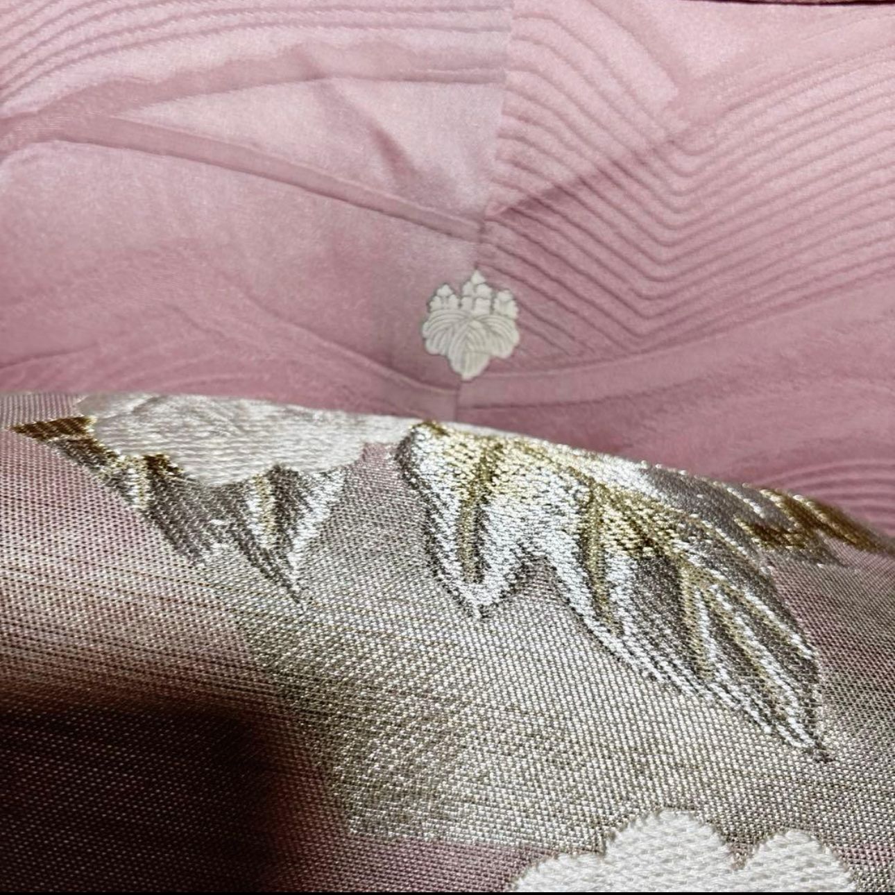 西陣唐織プラチナ箔袋帯 Elegant