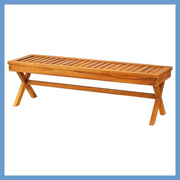 天然木 チーク のベンチ ガーデン W151×D45×H45cm No.335