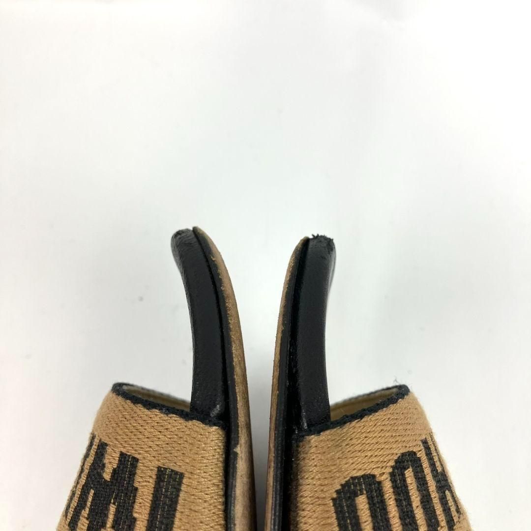  Jimmy Choo ジミーチュウ サンダル フラット ロゴテープ ストラップ ブラウン 22 cm き サンダル サンダル ミュール