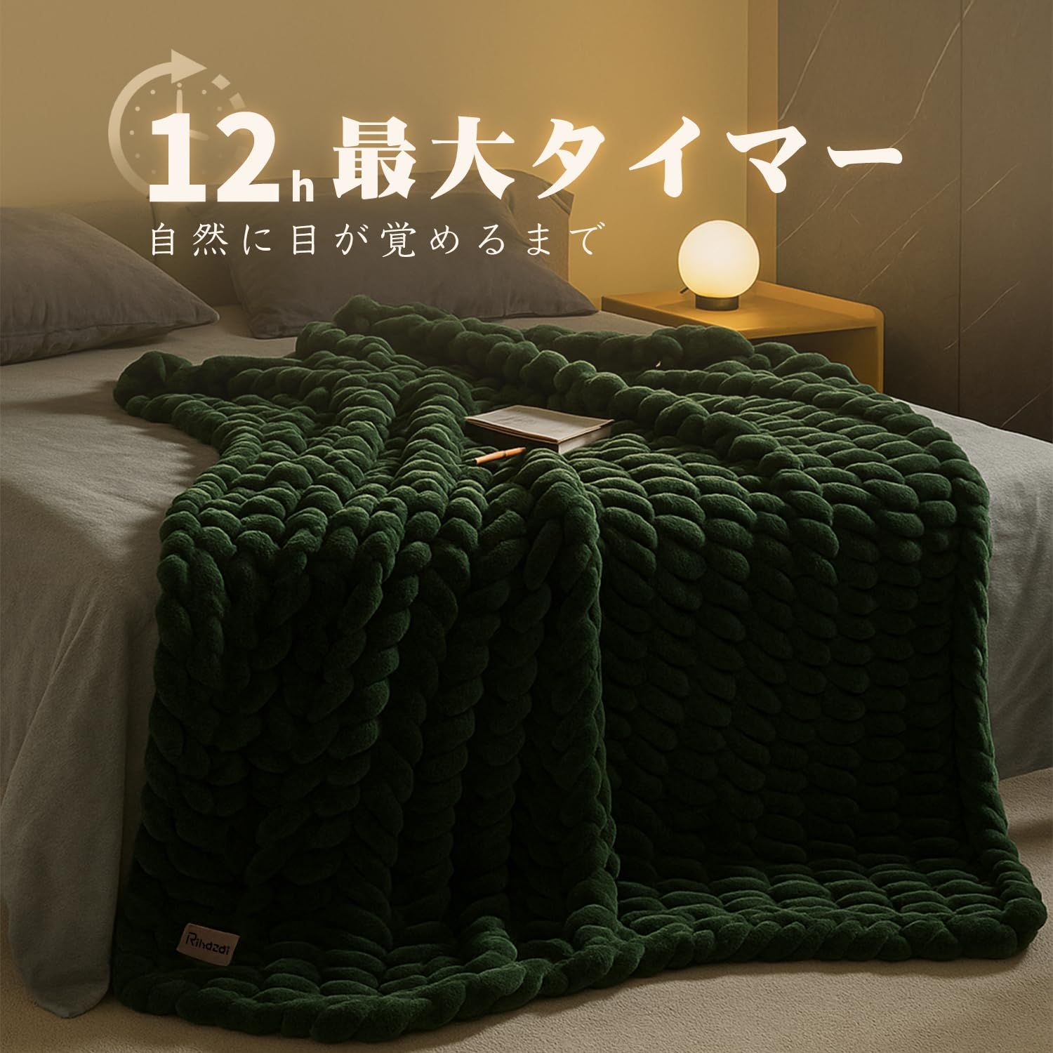 Rihazai 電気毛布 ひざ掛け 電気ブランケット 超滑らか触感 厚手保温 5段温度調節 切タイマー 省エネ 丸洗い 洗濯機|手洗い対応 掛け 敷布団両用 ポリエステル ふわふわ 170*130cm PSE認証済 ダニ退治 DRMTYGG001 MARWIL-DEMENAGEMENTS_CH