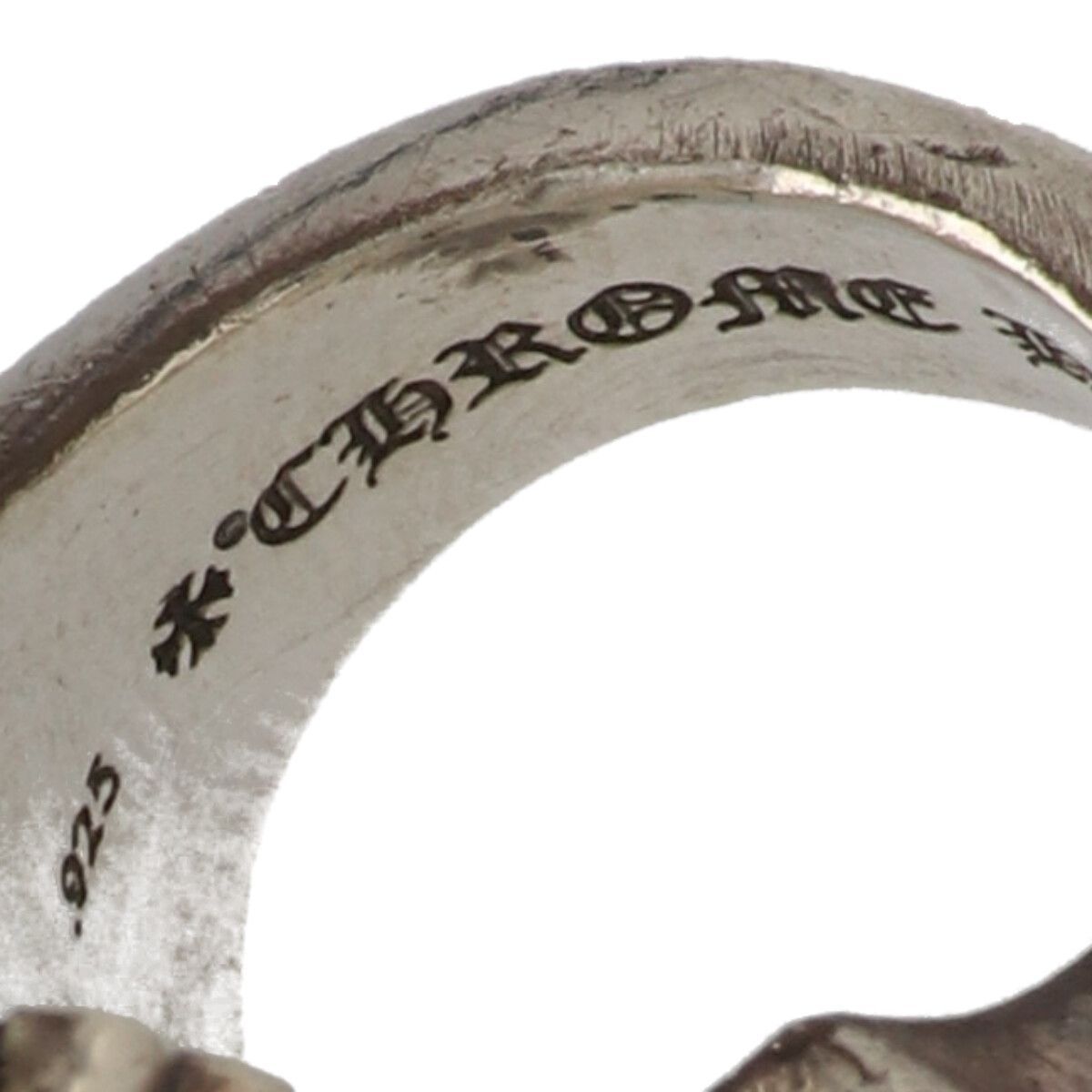 中古】 CHROME HEARTS クロムハーツ チェーンメイル リング ラージ 19