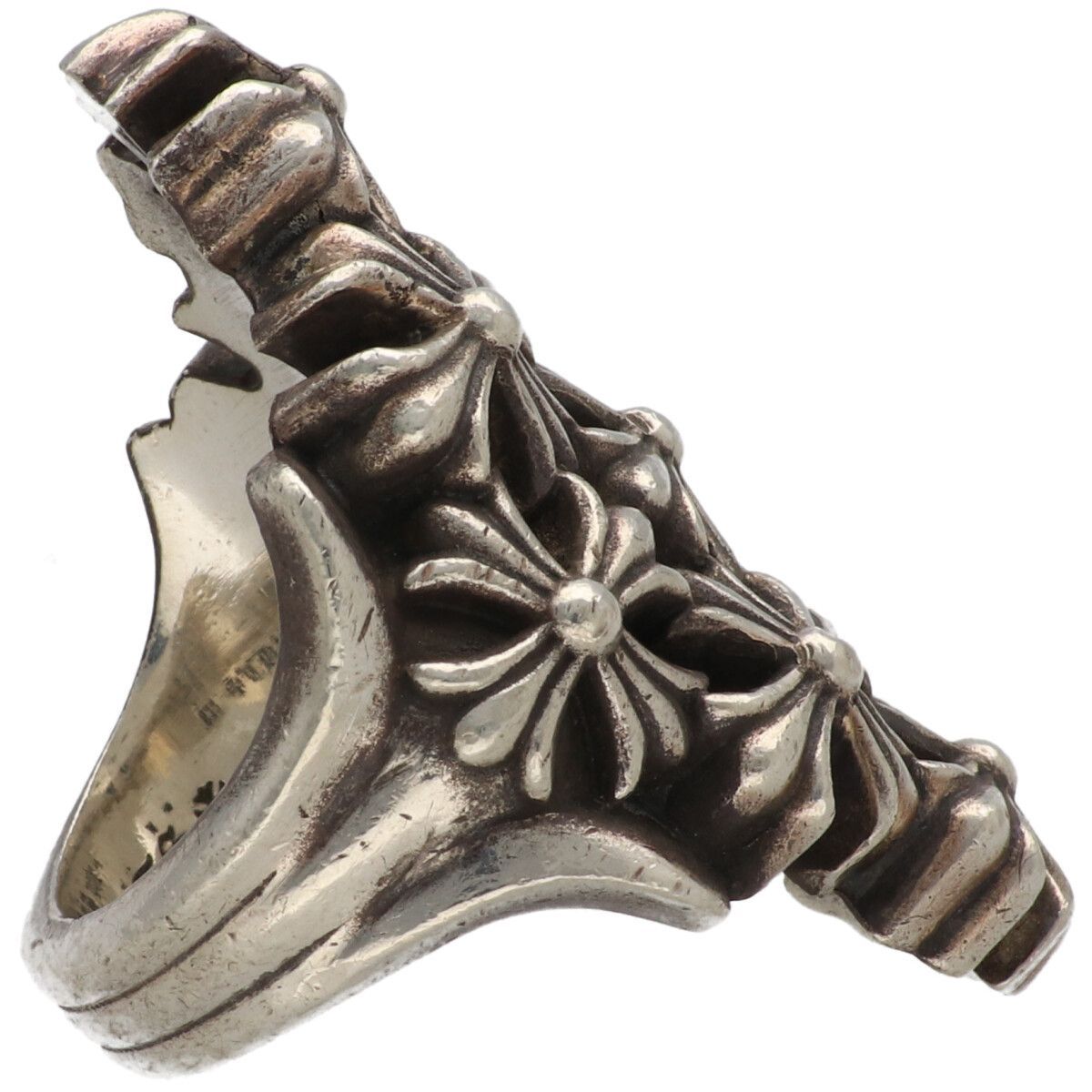 中古】 CHROME HEARTS クロムハーツ チェーンメイル リング ラージ 19