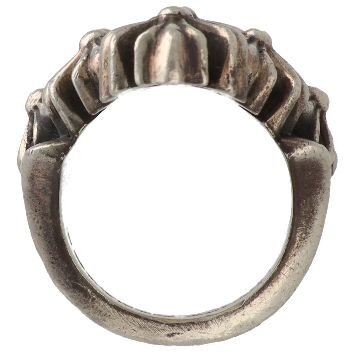 中古】 CHROME HEARTS クロムハーツ チェーンメイル リング ラージ 19