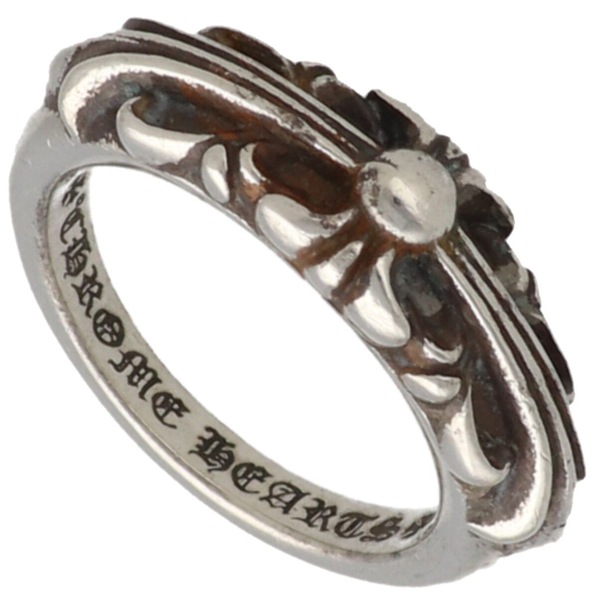 CHROME HEARTS クロムハーツ ベイビークラシックフローラルクロスリング 5.5号 SV925 シルバー 指輪 25033051 RS