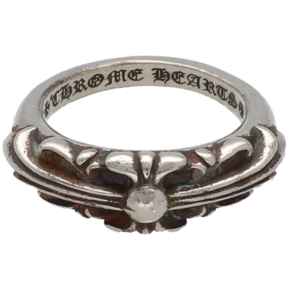 CHROME HEARTS クロムハーツ ベイビークラシックフローラルクロスリング 5.5号 SV925 シルバー 指輪 アクセサリー 25033051 RS