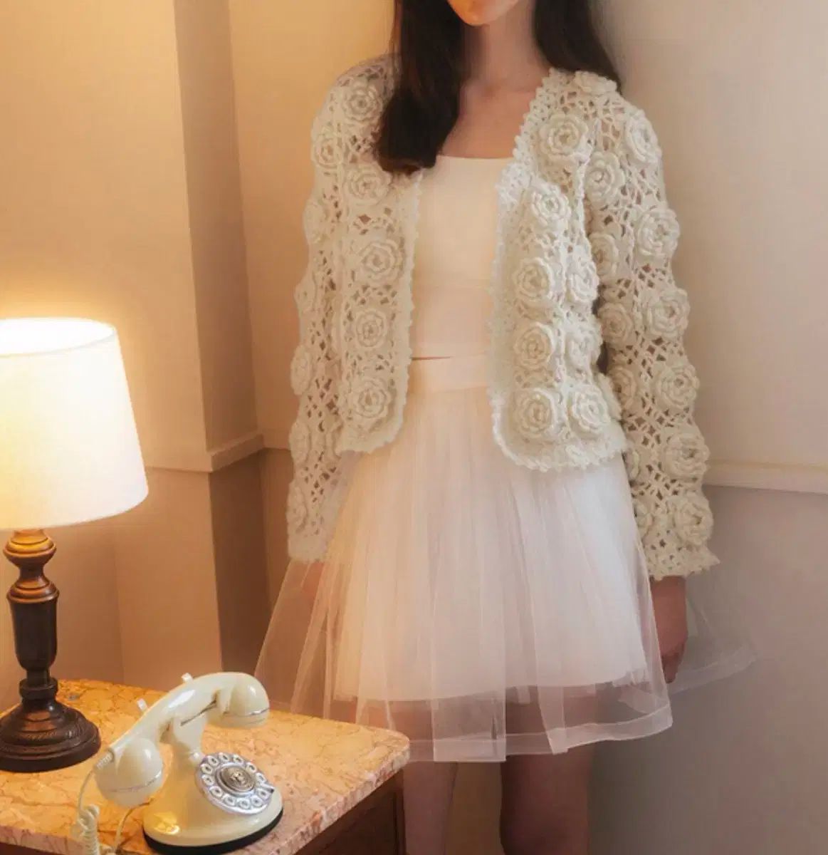 THETIS ダーティー チュールスカート 白