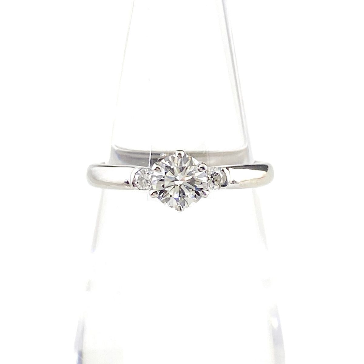 ダイヤモンド デザインリング プラチナ 指輪 メレダイヤ リング 7号 Pt 900 レディース