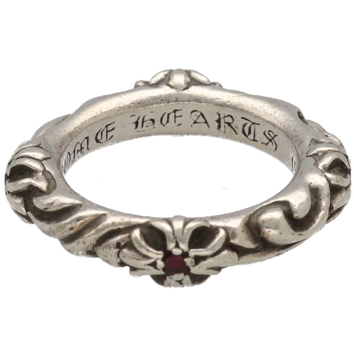 CHROME HEARTS クロムハーツ SBTバンドリング 13号 SV925 シルバー ルビー 指輪 アクセサリー 24014850 RS