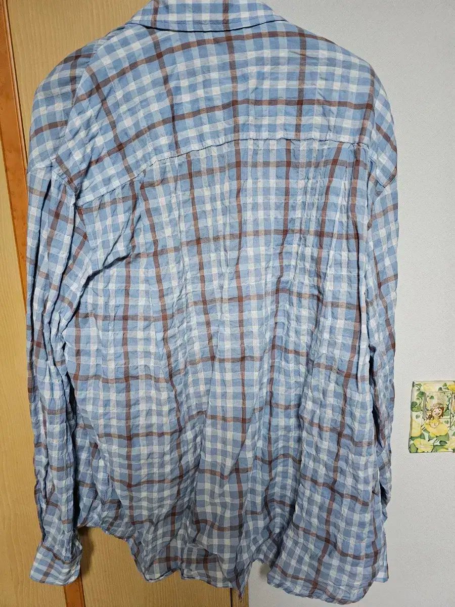 ウッドリングル CHECKシャツ スカイブルー