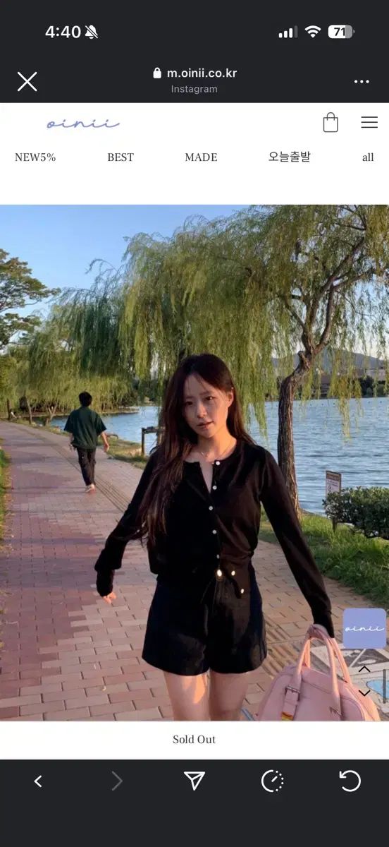 oinii ピュア カーディガン ブラック