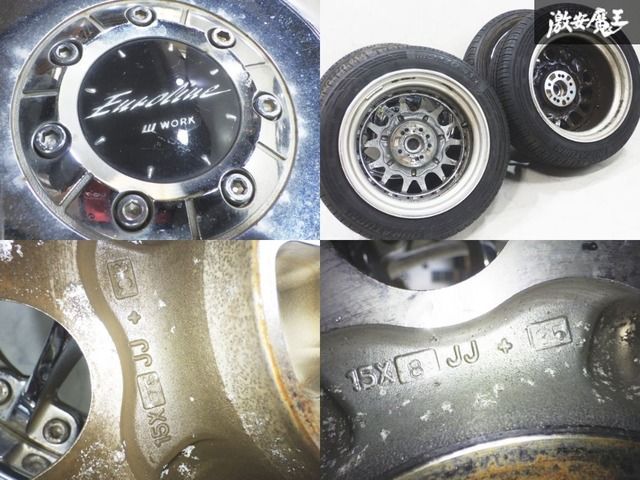 ○WORK ワーク EUROLINE/ユーロライン MH 15インチ 7.5J ＋38/8J ＋35