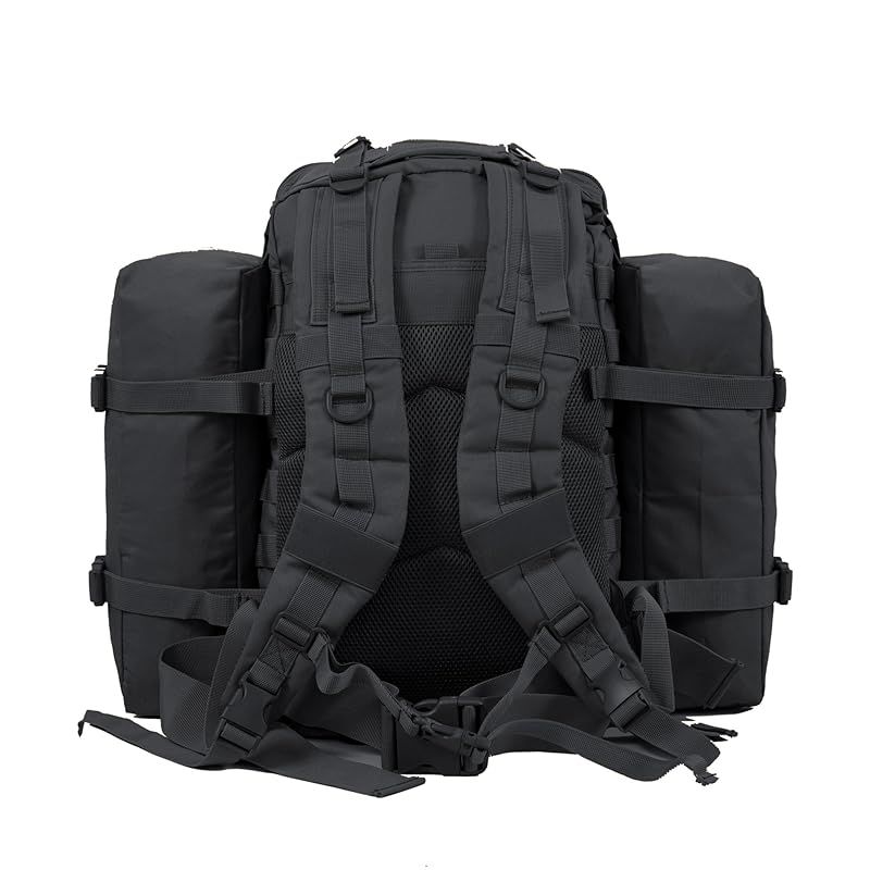 サイバトロン バックパック 3Pタクティカル MOLLE 防水 軽量 アウトドア ミリタリー U.Sタイプ リュックデイパック 黒 37L 1 2