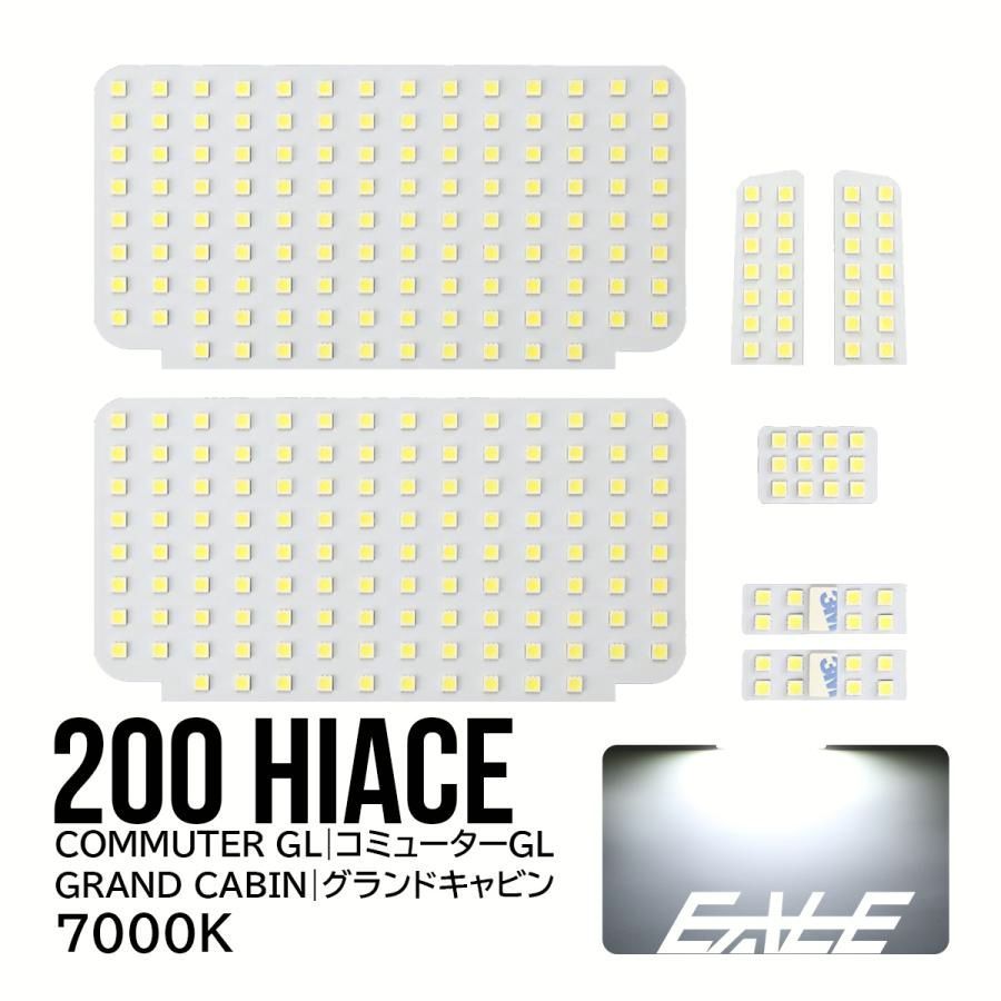 送料無料 200系 ハイエース LED ルームランプ グランドキャビン コミューターGL 7000K ホワイト R-415