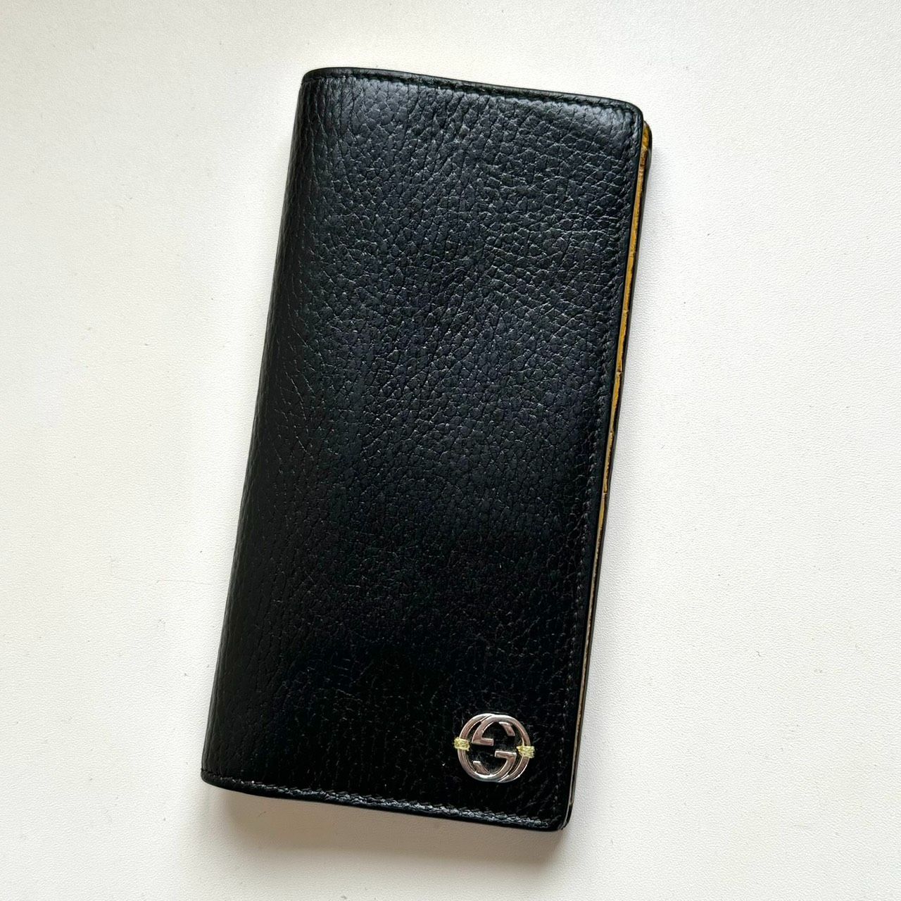 グッチ GUCCI 長財布 GG ブラック×イエロー