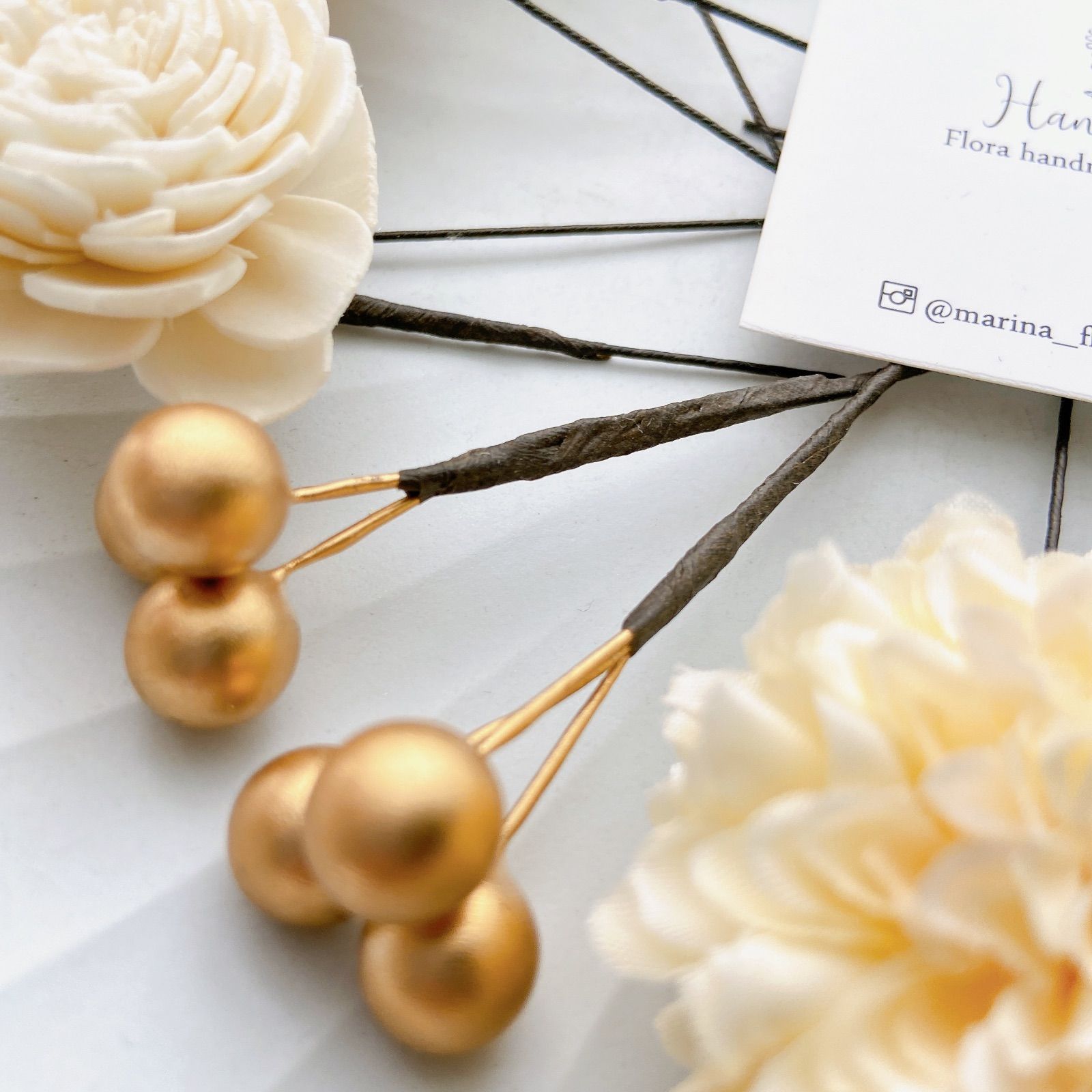 ドライフラワー 髪飾り 成人式 和装 結婚式 花飾り かすみ草 水引 卒業