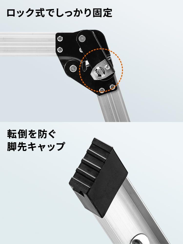 踏み台 幅広ステップ 折りたたみ 軽量4kg 脚立 天板76cm×30cm 耐荷重150kg ハイタイプ シルバー 高さ70cm 3段 洗車台 EEX-KYA25 アルミ足場台 イーサプライ NOITHATQUANGTHANH_NET
