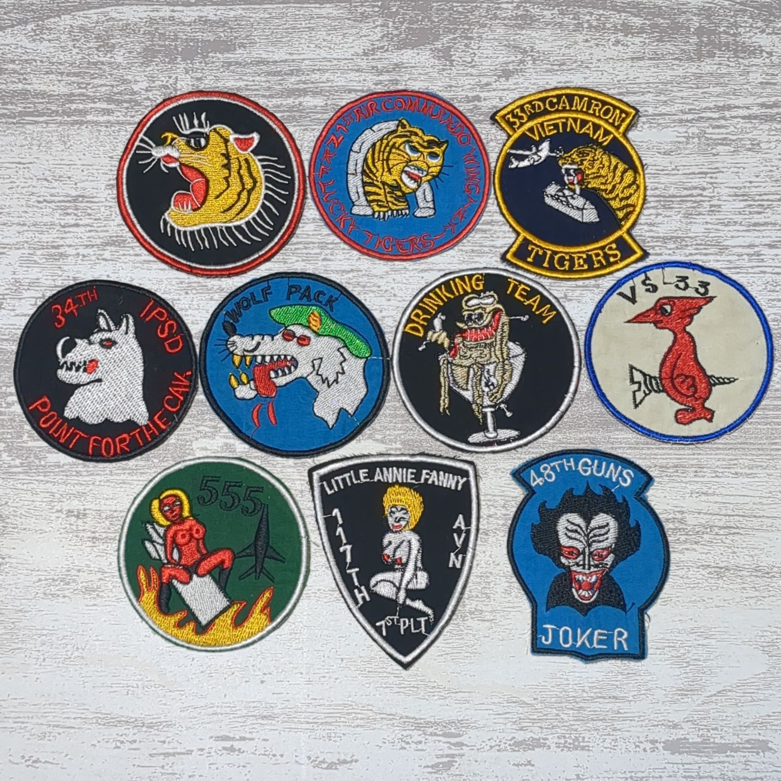 an様10枚 ベトナム戦争 ワッペン パッチ アメカジ ミリタリー 軍物