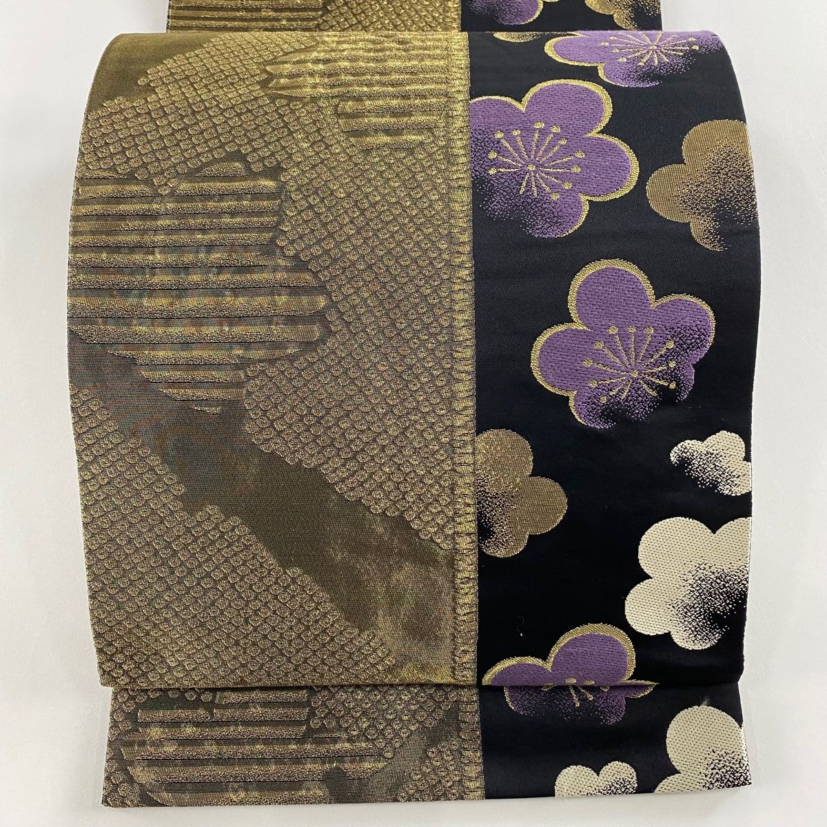 袋帯 秀品 やまと 梅 桜 金糸 刺繍 金茶 六通 正絹 【中古】 - メルカリ