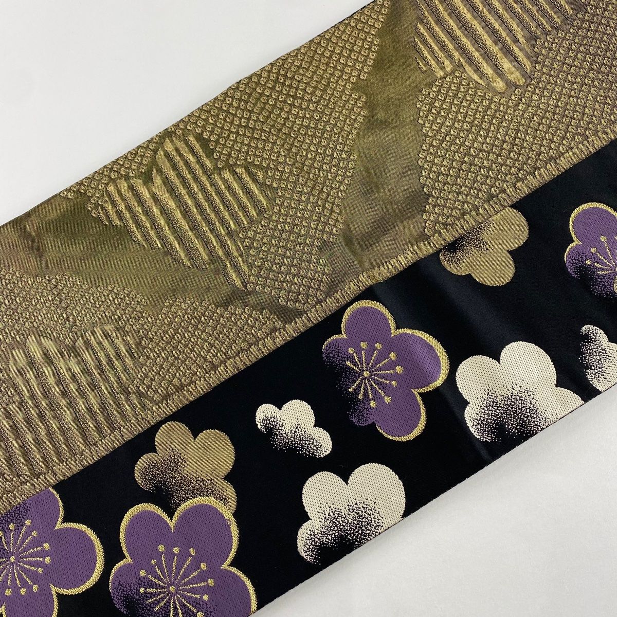袋帯 秀品 やまと 梅 桜 金糸 刺繍 金茶 六通 正絹 【中古】 - メルカリ
