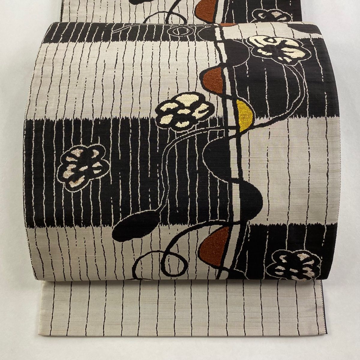 帯3352 ●高級 正絹 ぜんまい紬 全通 袋帯 帯3352 ○高級 正絹 ぜんまい紬 全通 袋帯