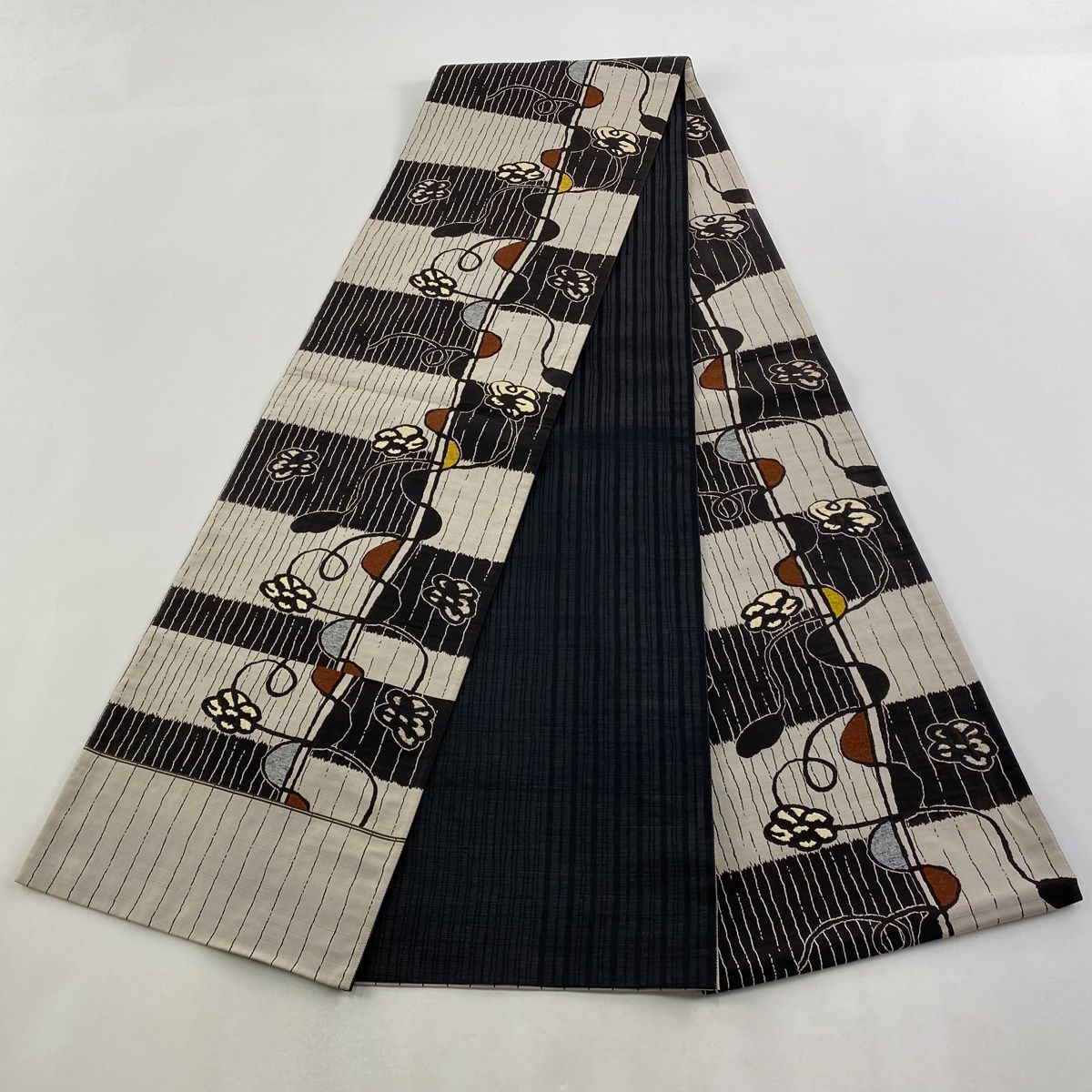 帯3352 ●高級 正絹 ぜんまい紬 全通 袋帯 帯3352 ○高級 正絹 ぜんまい紬 全通 袋帯