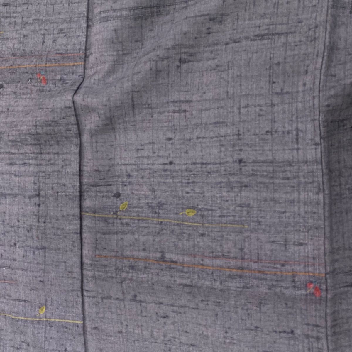 小紋 着物 袷 作家物 川村久太郎 落款有 格子 裄65 Ｍ 中古 sn1769 小紋 着物 袷 作家物 川村久太郎 落款有 格子 裄65 M 中古 sn1769