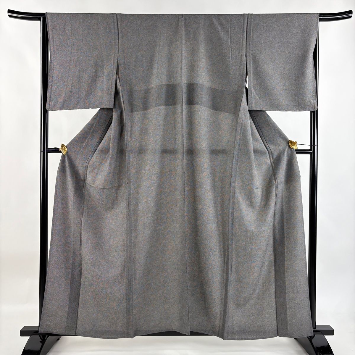 江戸小紋 身丈157.5cm 裄丈65cm M 単衣 鮫 黒 正絹 名品