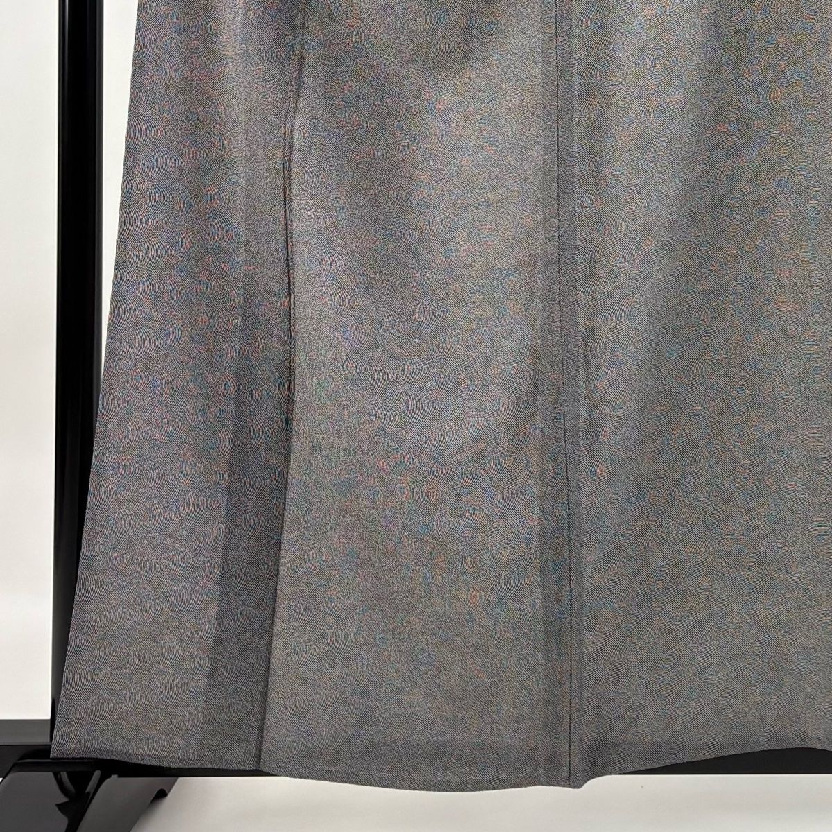 江戸小紋 身丈157.5cm 裄丈65cm M 単衣 鮫 黒 正絹 名品