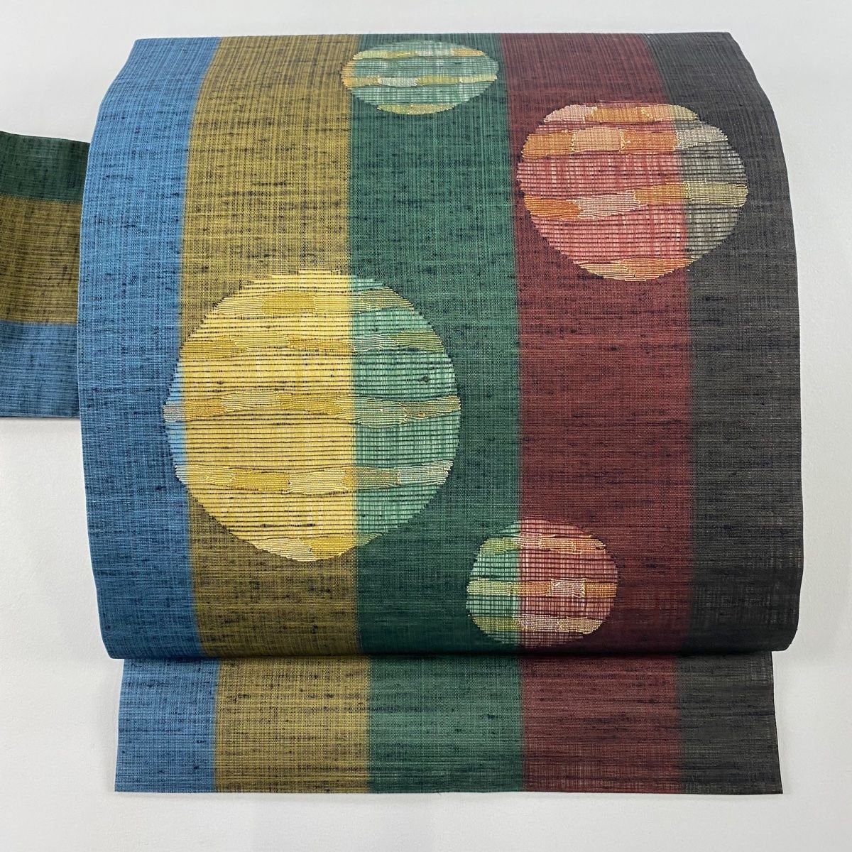 ZF-1319 名古屋帯 銀駒 刺繍 太鼓柄 九寸 正絹 高級 上質 名古屋帯 正絹 銀駒刺繍 大胆な刺繍 華文 九寸 MA-1089 ZF-1319 名古屋