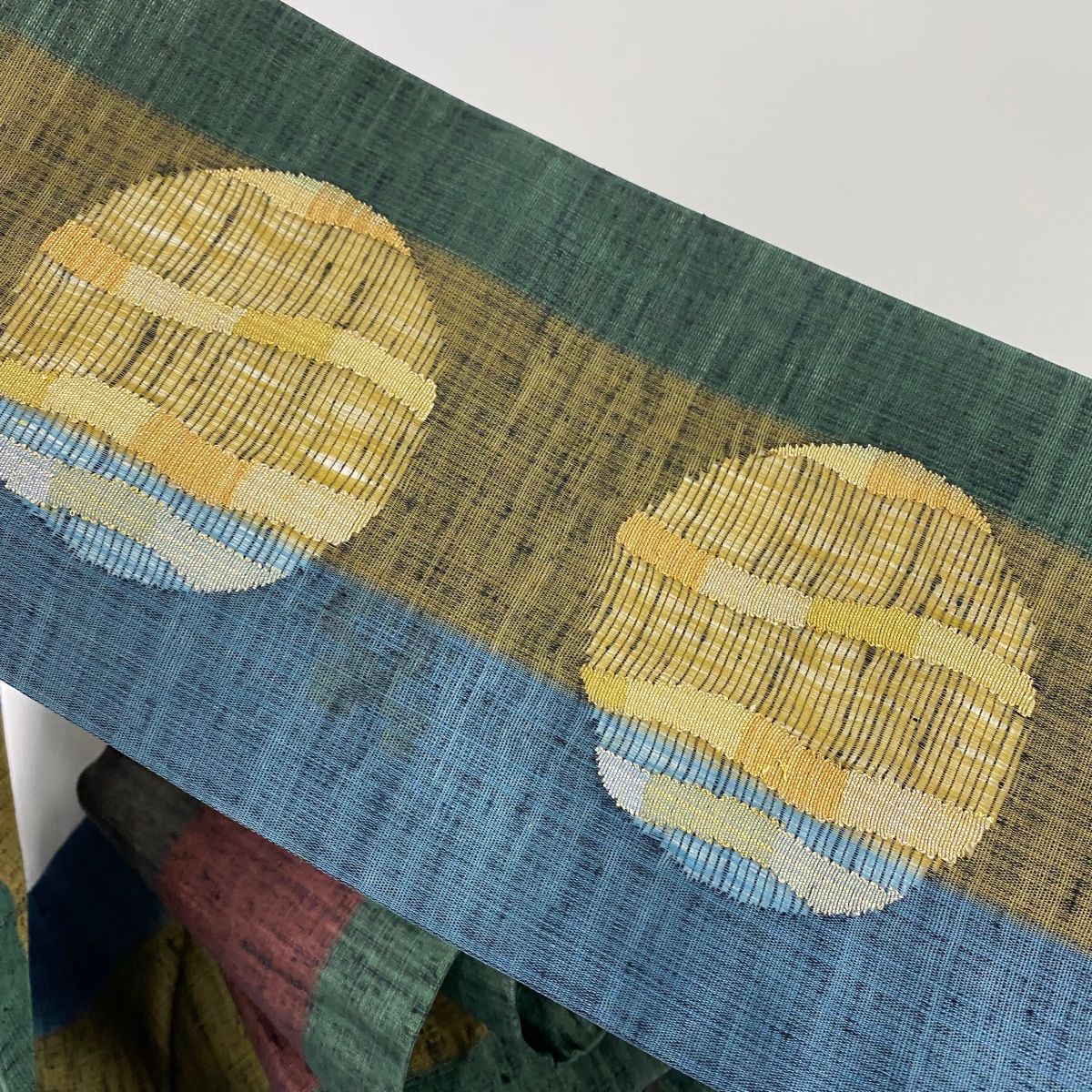 平和屋着物○八寸名古屋帯 作家物 蓑虫 紬地 能舞 正絹 逸品