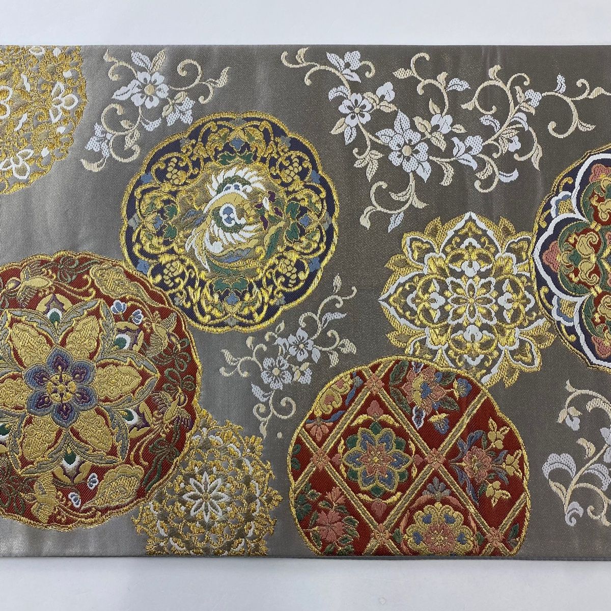 美品❤川島織物◾六通袋帯◾金糸　　「鳳凰　鏡文様」 美品❤川島織物◾六通袋帯◾金糸 「鳳凰 鏡文様」 袋帯 美