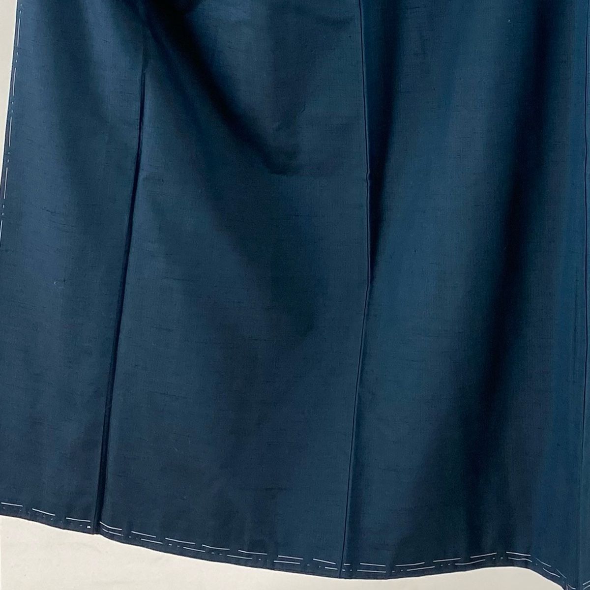 男着物 身丈146cm 裄丈69cm M 袷 紬 深緑 正絹 秀品